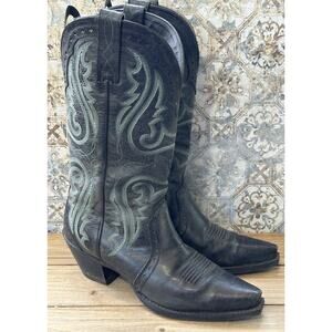 Ariat Cowgirl Western Black Boots Snip Toe Women’s Sz 7 B Fancy